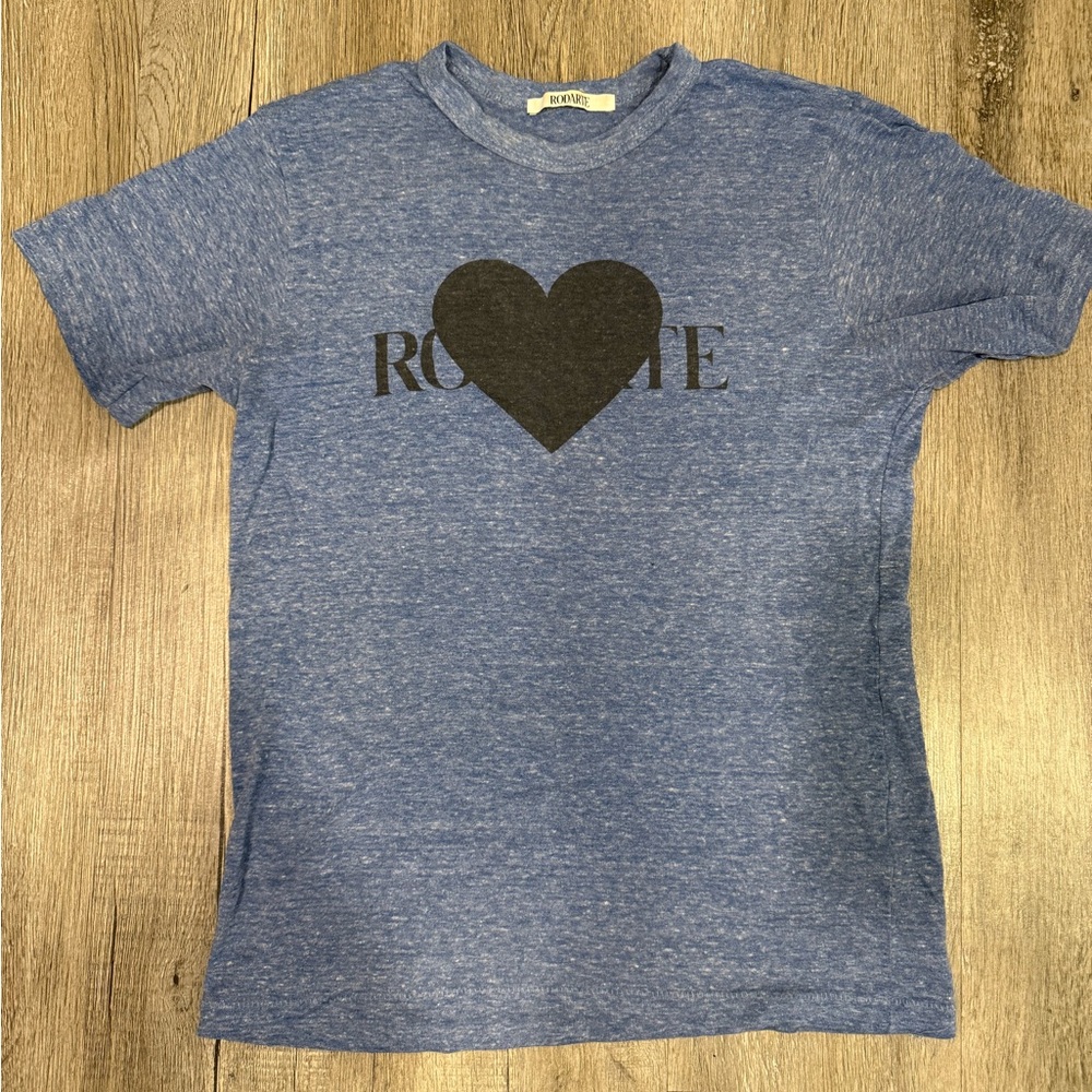Rodarte Blue and Black Short Sleeve Tee